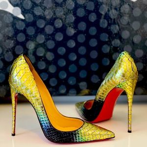 Authentic Christian Louboutin So Kate Python Pumps